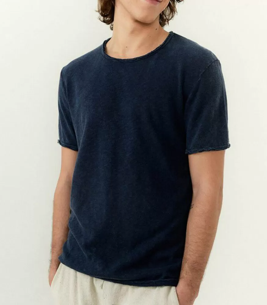 Homme American Vintage Tee-Shirt A Manches Courtes Homme Sonoma Navy Vintage