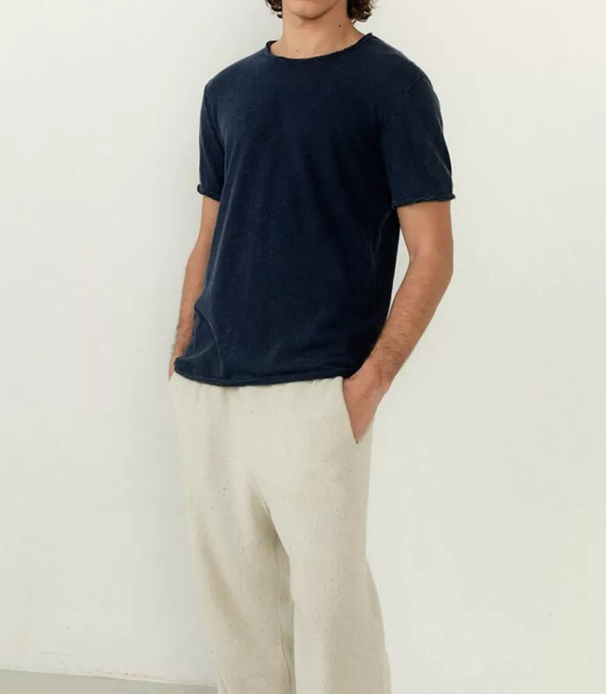 Homme American Vintage Tee-Shirt A Manches Courtes Homme Sonoma Navy Vintage