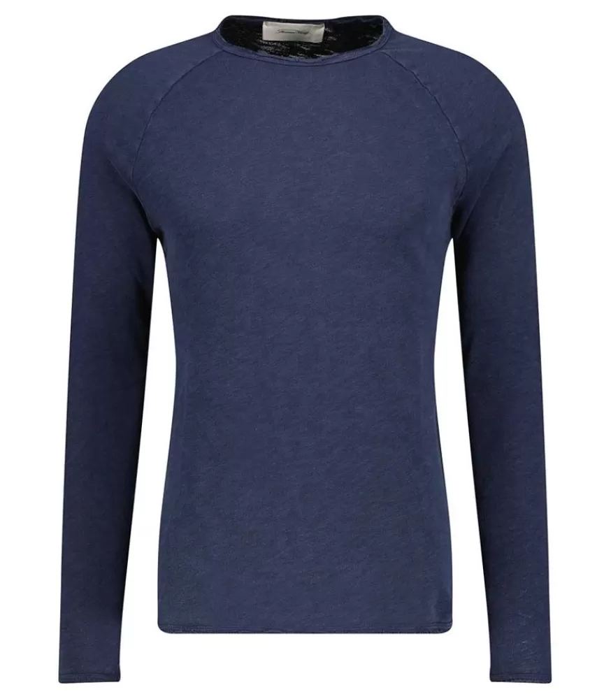 Homme American Vintage Tee-Shirt A Manches Longues Homme Sonoma Navy Vintage