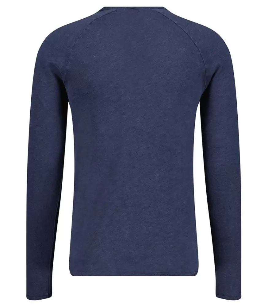 Homme American Vintage Tee-Shirt A Manches Longues Homme Sonoma Navy Vintage