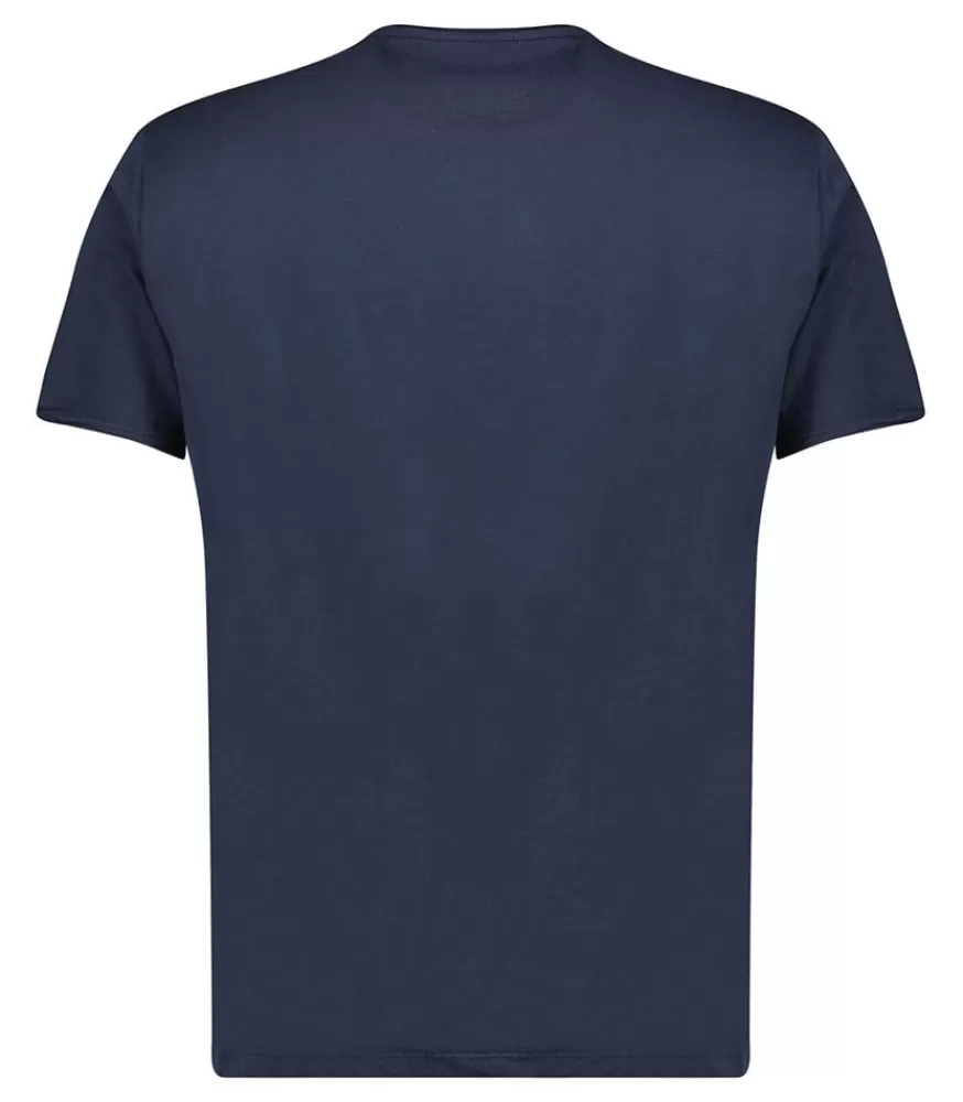 Homme Wool&Co Tee-Shirt Homme A Col Rond Bleu