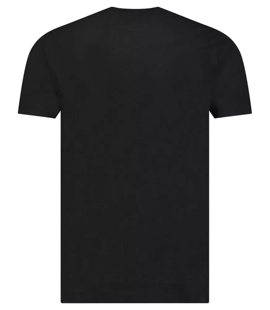 Homme Majestic Filatures Tee-Shirt Homme Harold Col Rond Manches Courtes Noir