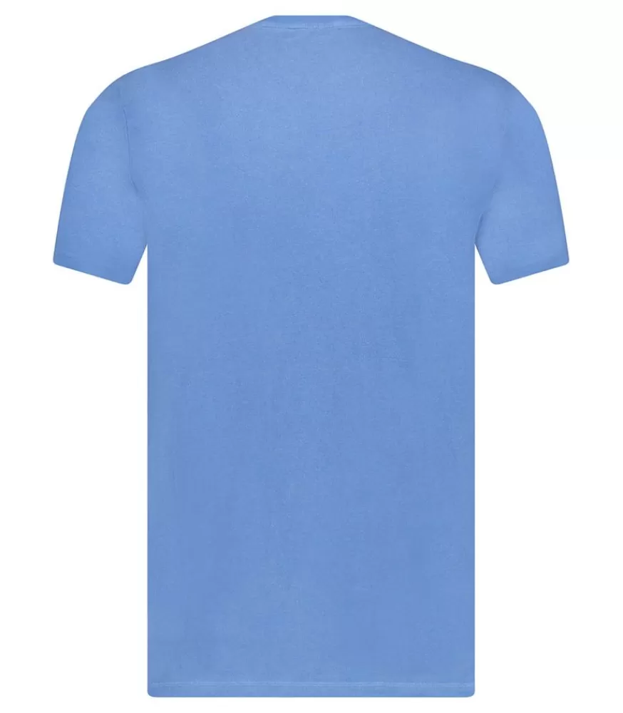 Homme Majestic Filatures Tee-Shirt Homme Harold Col Rond Manches Courtes Ocean