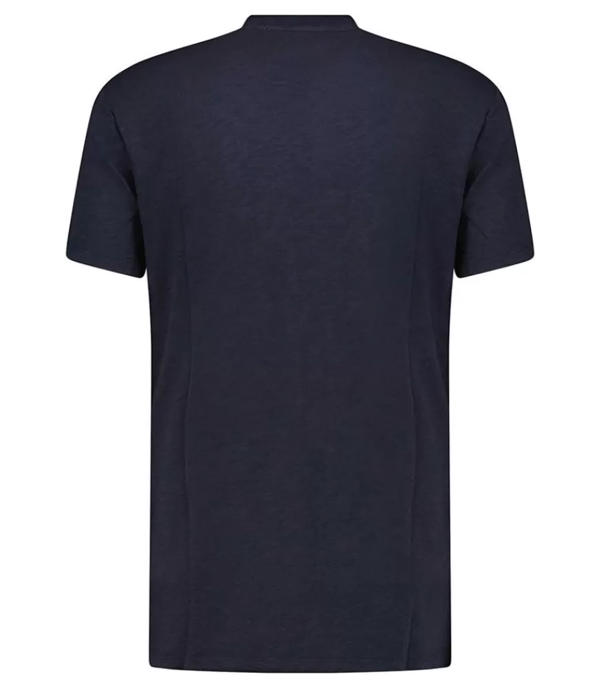 Homme American Vintage Tee-Shirt Homme Manches Courtes Bysapick Navy