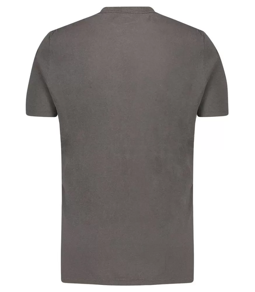 Homme American Vintage Tee-Shirt Homme Manches Courtes Devon Ardoise Vintage