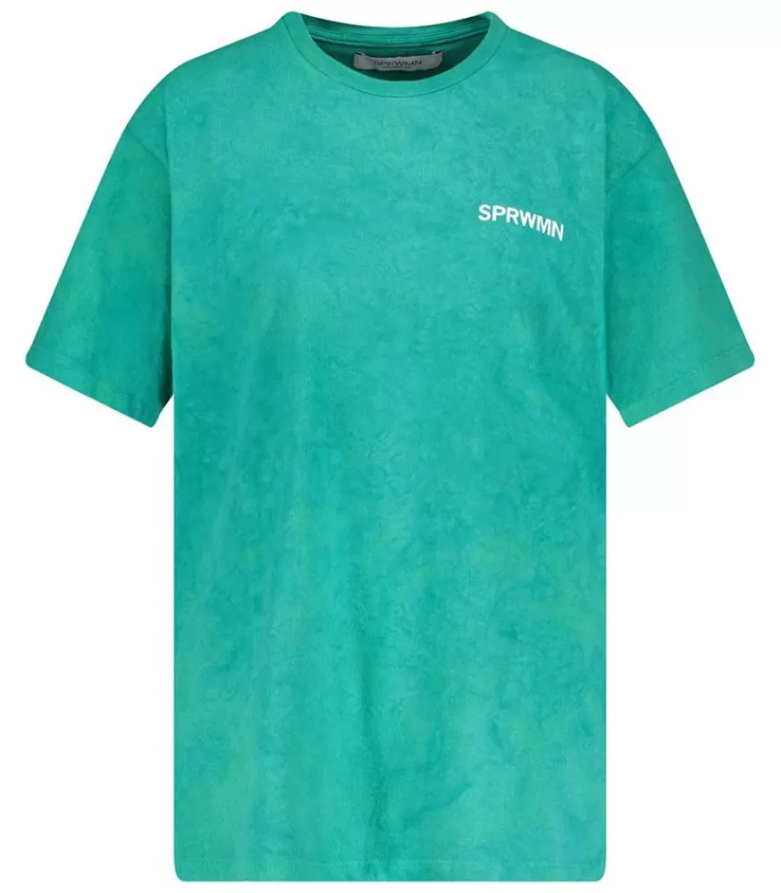 Femme SPRWMN Tee-Shirt Logo Kelp Marble Camo