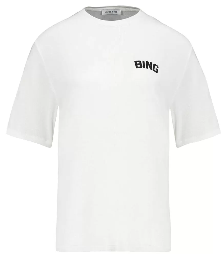 Femme Anine Bing Tee-Shirt Louis Hollywood Ivoire