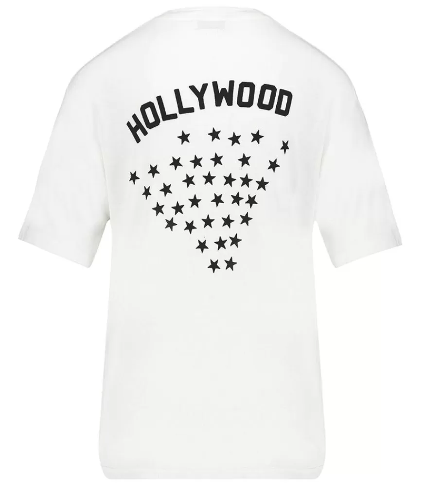 Femme Anine Bing Tee-Shirt Louis Hollywood Ivoire