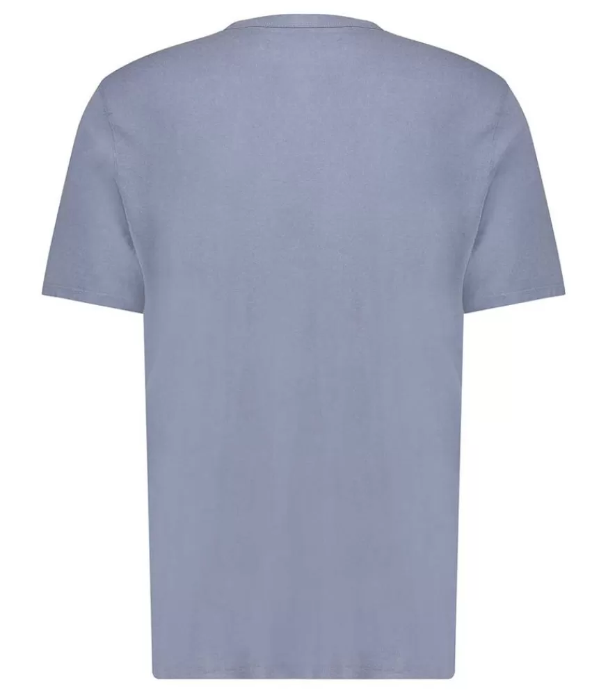 Homme American Vintage Tee-Shirt Manches Courtes Homme Devon Bleu Gris Vintage