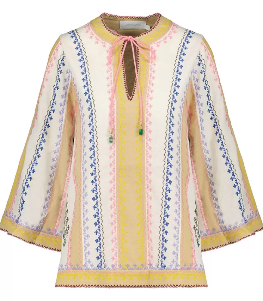 Femme Zimmermann Top August Embroidered