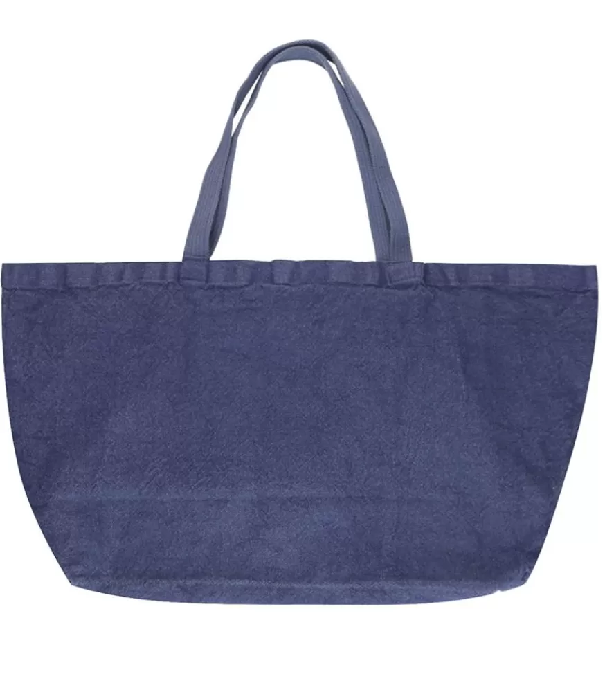 Femme Charvet Editions Tote Bag Doudou En Lin Indigo