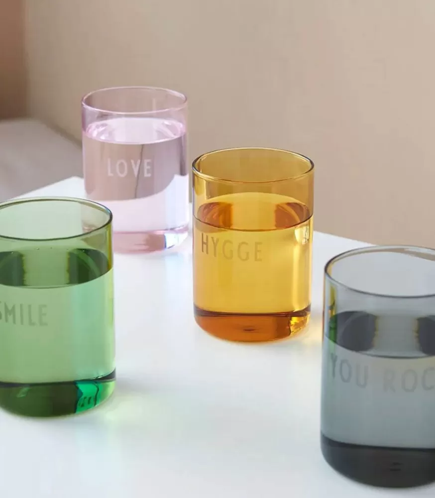 Design Letters Verre Favorite Drinking Glass Hygge Yellow