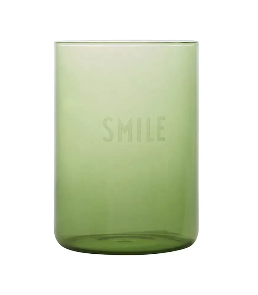 Design Letters Verre Favorite Drinking Glass Smile Green