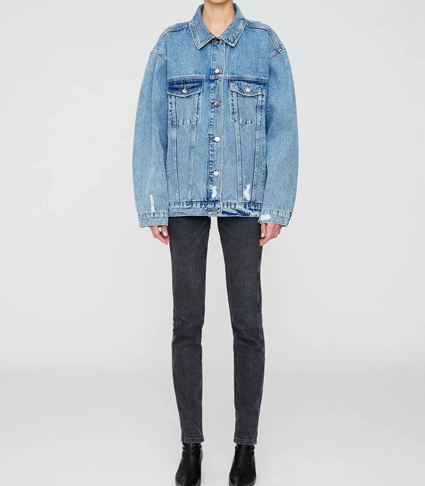 Femme Anine Bing Veste En Jean Oversize Rory Vintage Blue