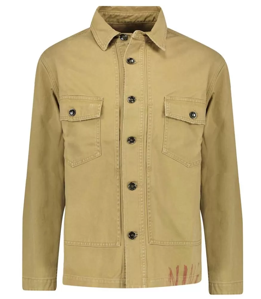 Homme Nine in the Morning Veste En Toile Homme Andrea Camel