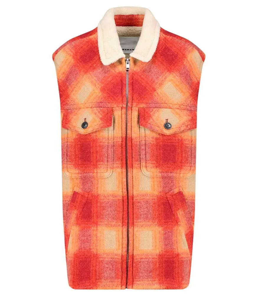 Homme Marant Veste Sans Manches Kiran Orange